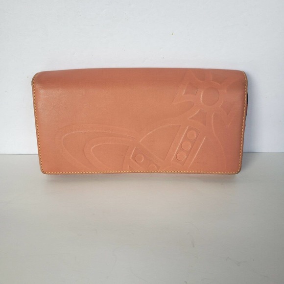 Vivienne Westwood Handbags - Vivienne Westwood Wallet Orbit Orange Multicolor Large Long Card Holder Envelope